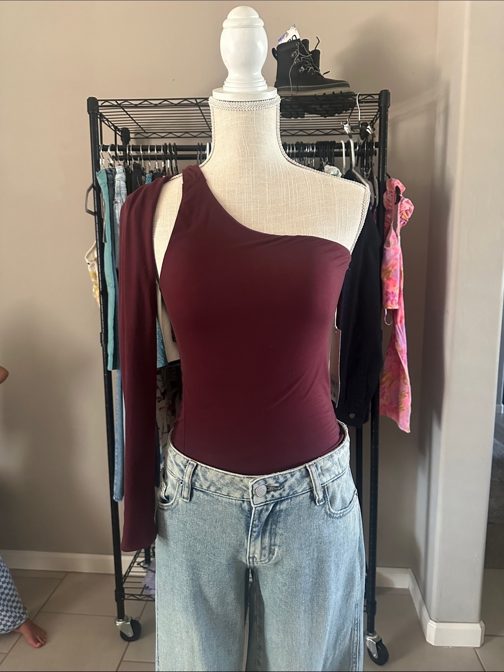 NWT Lululemon Wundermost Nulu One-Shoulder Long-Sleeve Cut-Out Bodysuit